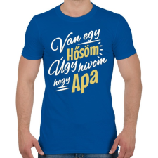 PRINTFASHION Apa az én hősöm - Férfi póló - Királykék férfi póló