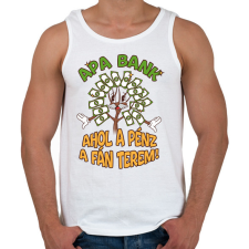 PRINTFASHION Apa bank - Férfi atléta - Fehér atléta, trikó