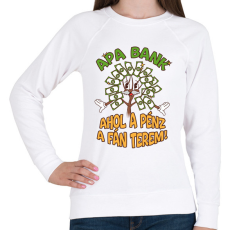PRINTFASHION Apa bank - Női pulóver - Fehér