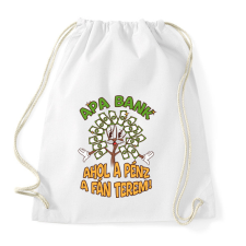 PRINTFASHION Apa bank - Sportzsák, Tornazsák - Fehér tornazsák