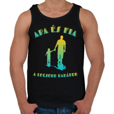 PRINTFASHION Apa és fia  - Férfi atléta - Fekete atléta, trikó