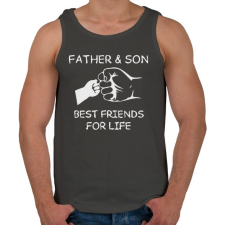 PRINTFASHION Apa és fia - Férfi atléta - Sötétszürke atléta, trikó