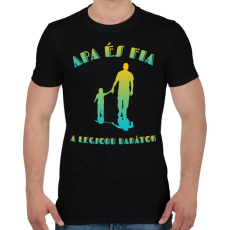 PRINTFASHION Apa és fia  - Férfi póló - Fekete