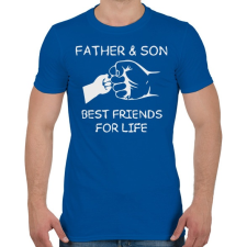 PRINTFASHION Apa és fia - Férfi póló - Királykék férfi póló