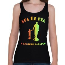 PRINTFASHION Apa és fia  - Női atléta - Fekete