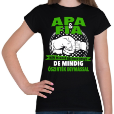 PRINTFASHION Apa és Fia - Női póló - Fekete női póló