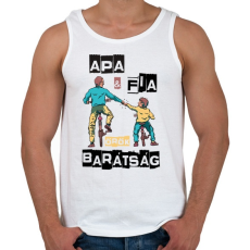 PRINTFASHION Apa és fia örök barátság - Férfi atléta - Fehér