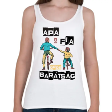 PRINTFASHION Apa és fia örök barátság - Női atléta - Fehér női trikó