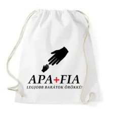 PRINTFASHION APA ÉS FIA - Sportzsák, Tornazsák - Fehér tornazsák