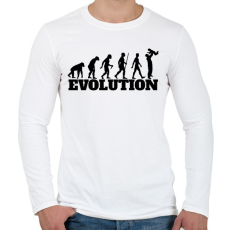 PRINTFASHION APA evolúció - Férfi hosszú ujjú póló - Fehér