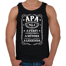 PRINTFASHION Apa - fehér - Férfi atléta - Fekete