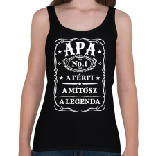 PRINTFASHION Apa - fehér - Női atléta - Fekete női trikó