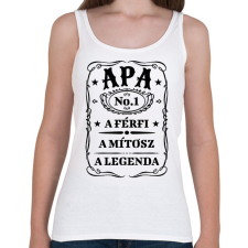 PRINTFASHION Apa - fekete - Női atléta - Fehér női trikó