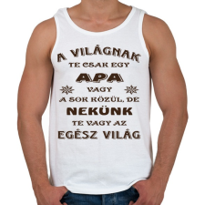 PRINTFASHION Apa - Férfi atléta - Fehér atléta, trikó