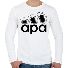 PRINTFASHION Apa - Férfi hosszú ujjú póló - Fehér férfi póló