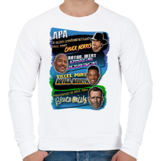 PRINTFASHION Apa - Férfi pulóver - Fehér