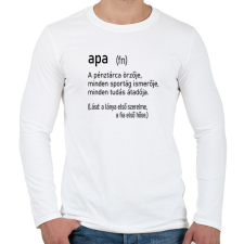 PRINTFASHION Apa (fn) - Férfi hosszú ujjú póló - Fehér férfi póló