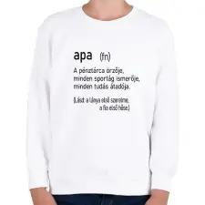 PRINTFASHION Apa (fn) - Gyerek pulóver - Fehér gyerek pulóver, kardigán