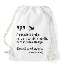 PRINTFASHION Apa (fn) - Sportzsák, Tornazsák - Fehér tornazsák