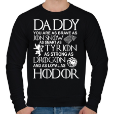 PRINTFASHION Apa GOT - Férfi pulóver - Fekete férfi pulóver, kardigán