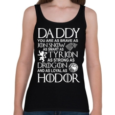 PRINTFASHION Apa GOT - Női atléta - Fekete női trikó