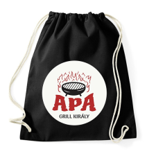 PRINTFASHION Apa - Grill király - Sportzsák, Tornazsák - Fekete tornazsák