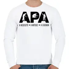 PRINTFASHION Apa - hegesztő - Férfi pulóver - Fehér férfi pulóver, kardigán