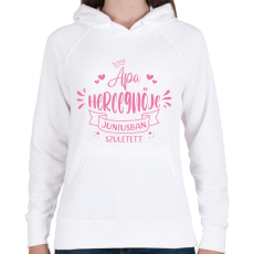 PRINTFASHION Apa hercegnője - Hónappal - Női kapucnis pulóver - Fehér