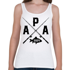 PRINTFASHION apa horgász - egyedi évszámmal - Női atléta - Fehér