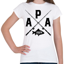 PRINTFASHION apa horgász - egyedi évszámmal - Női póló - Fehér női póló