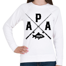 PRINTFASHION apa horgász - egyedi évszámmal - Női pulóver - Fehér