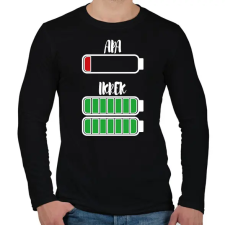 PRINTFASHION Apa - Ikrek - Férfi hosszú ujjú póló - Fekete férfi póló