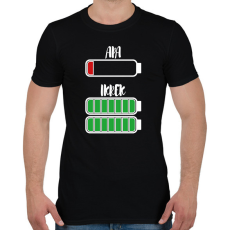 PRINTFASHION Apa - Ikrek - Férfi póló - Fekete
