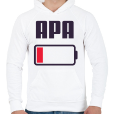 PRINTFASHION Apa kimerült - Férfi kapucnis pulóver - Fehér
