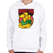 PRINTFASHION Apa kutya - Gyerek kapucnis pulóver - Fehér gyerek pulóver, kardigán