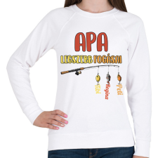 PRINTFASHION Apa legszebb fogásai egyedi nevekkel - Női pulóver - Fehér női pulóver, kardigán