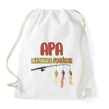 PRINTFASHION Apa legszebb fogásai egyedi nevekkel - Sportzsák, Tornazsák - Fehér tornazsák