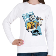 PRINTFASHION Apa megoldja - szuper apu - Női pulóver - Fehér női pulóver, kardigán