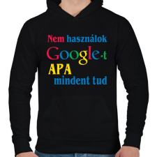 PRINTFASHION Apa mindent tud - Férfi kapucnis pulóver - Fekete férfi pulóver, kardigán