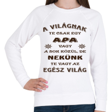 PRINTFASHION Apa - Női pulóver - Fehér női pulóver, kardigán