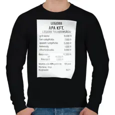 PRINTFASHION Apa nyugta - Férfi pulóver - Fekete