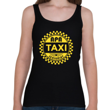 PRINTFASHION Apa taxi szolgálat - Női atléta - Fekete női trikó