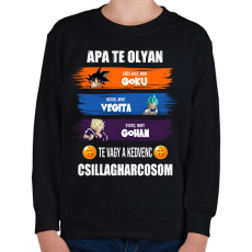 PRINTFASHION Apa te vagy a kedvenc csillagharcosom - Gyerek pulóver - Fekete