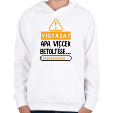PRINTFASHION Apa viccek betöltése - Gyerek kapucnis pulóver - Fehér gyerek pulóver, kardigán