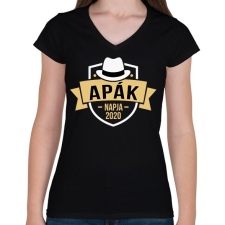 PRINTFASHION Apák napja 2020 - Női V-nyakú póló - Fekete női póló