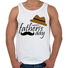 PRINTFASHION Apák napja bajusz - Férfi atléta - Fehér atléta, trikó