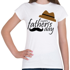 PRINTFASHION Apák napja bajusz - Női póló - Fehér női póló