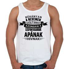 PRINTFASHION Apának hívnak - Férfi atléta - Fehér atléta, trikó