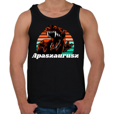 PRINTFASHION Apaszaurusz - Férfi atléta - Fekete atléta, trikó