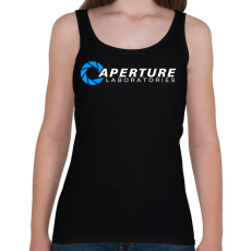 PRINTFASHION Aperture Laboratories - Női atléta - Fekete